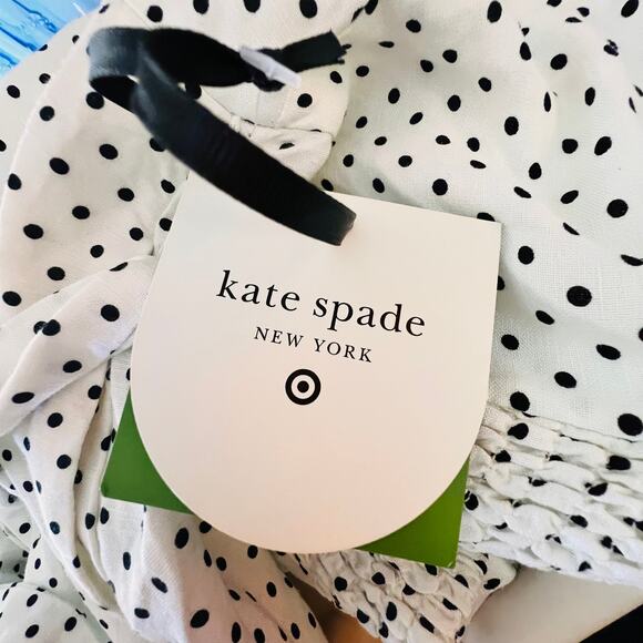 Kate Spade for Target Dress Preppy Classic White Polka Dot Midi Belted XXL - Picture 11 of 12